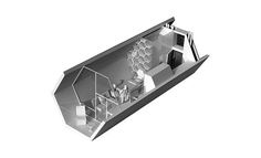 3D rendering of hexagonal pod interior layout